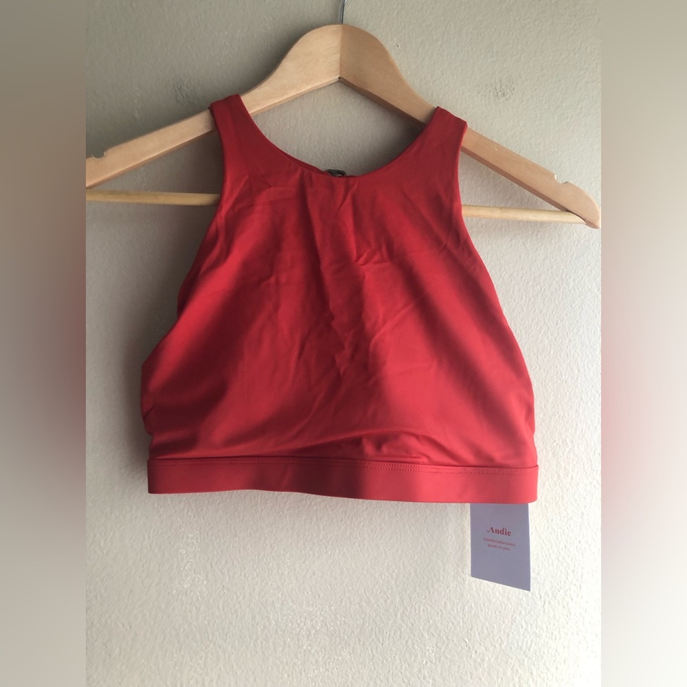 NEW Andie Swim Andie The Luzon Top Eco Nylon Chili Pepper Size Medium